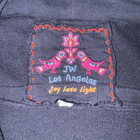 Johnny Was Embroidered Floral Zip-Up Hoodie Jacket in Black Pink Yellow – Large - Picture 3 of 16